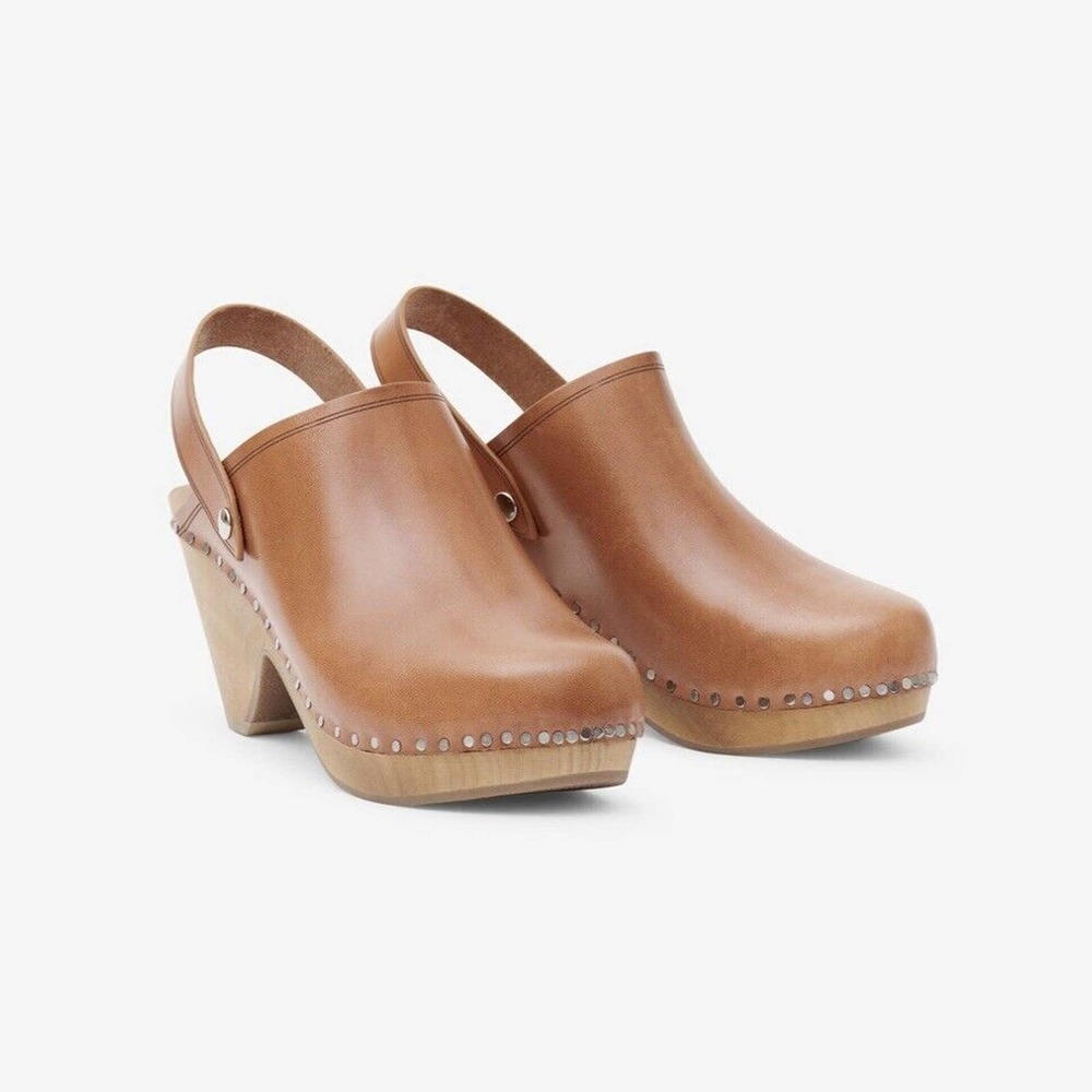 Isabel Marant Taiya Leather Natural Clog Shoe